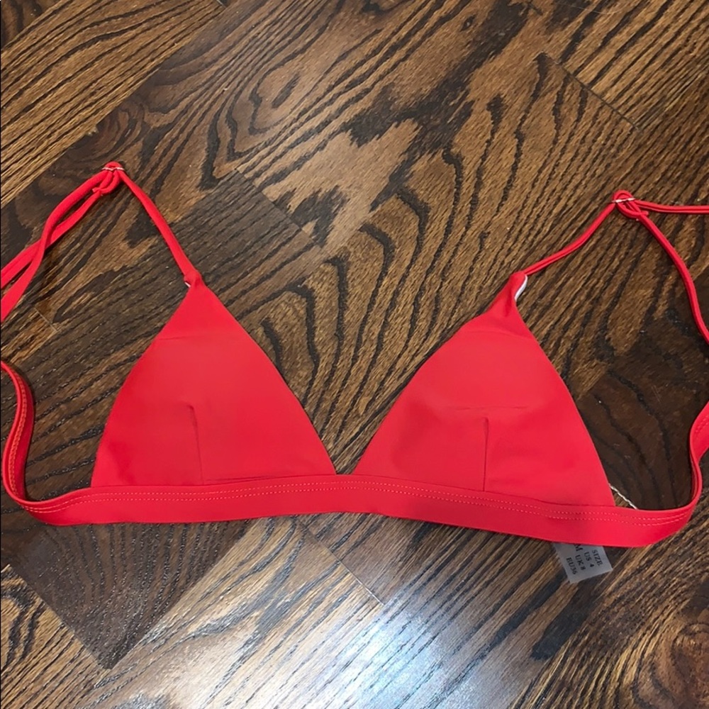 ZAFUL Red tie in the back swim top and bottoms